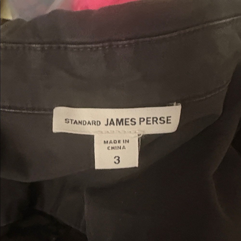 James Perse Women’s Cotton Cropped Moto Zip-up Utility Jacket in Washed Black - Picture 5 of 8